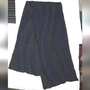 GIORGIO ARMANI | Black & Blue Wrap / Scarf